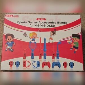 NIB 14 In 1 Nintendo Switch Sports Games Accessories Bundle​